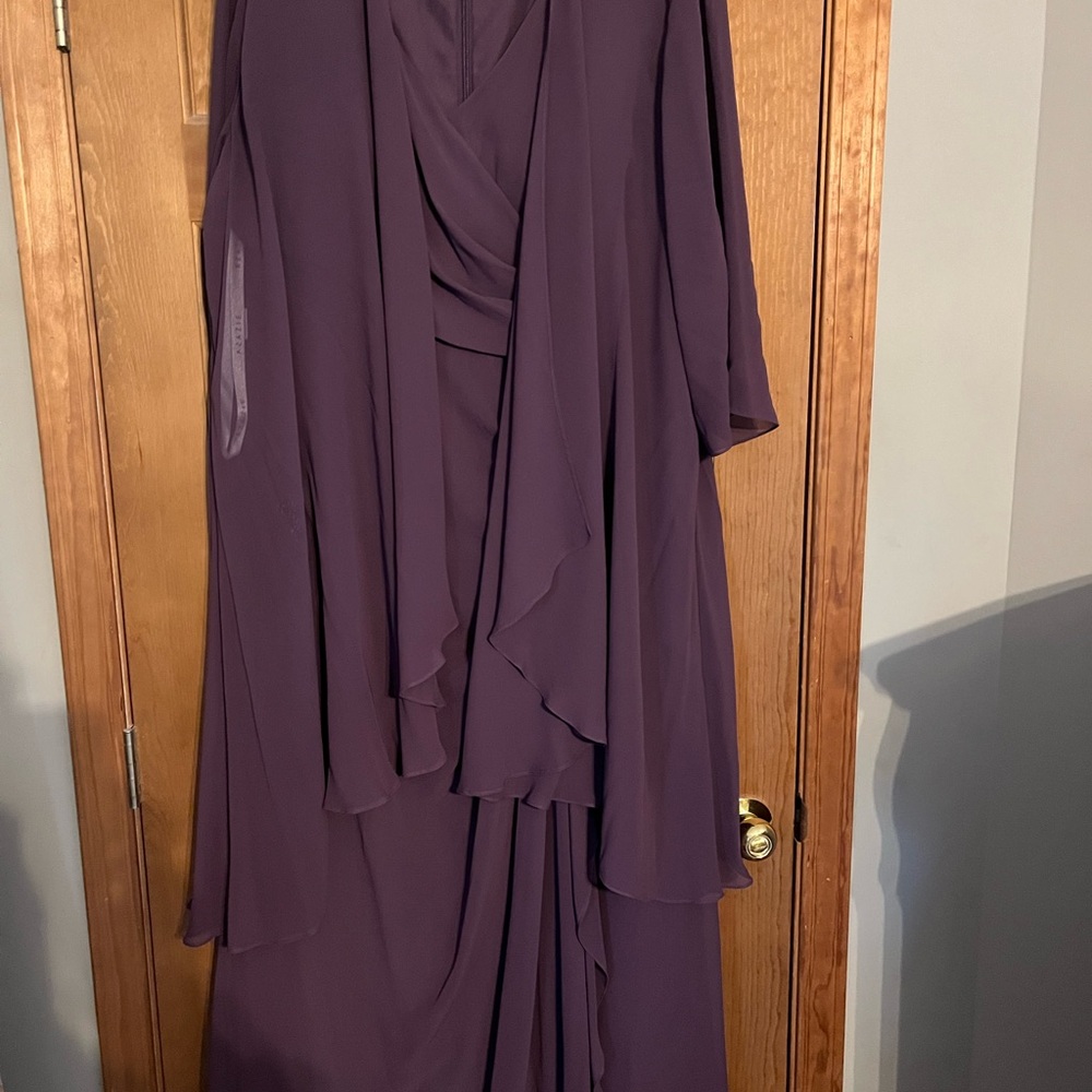 Azazie Asymmetrical Gown in Deep Purple